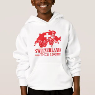 Schweiz Karte Flag Seit 1291 Berge Hoodie