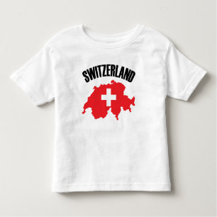 Schweiz-Kartenflagge Kleinkind T-shirt