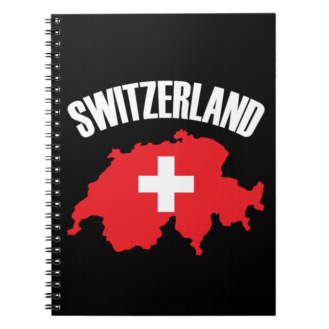Schweiz-Kartenflagge Notizblock (Vorderseite)