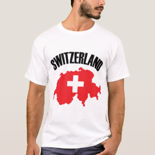 Schweiz-Kartenflagge T-Shirt