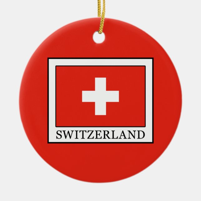 Schweiz Keramik Ornament (Vorne)