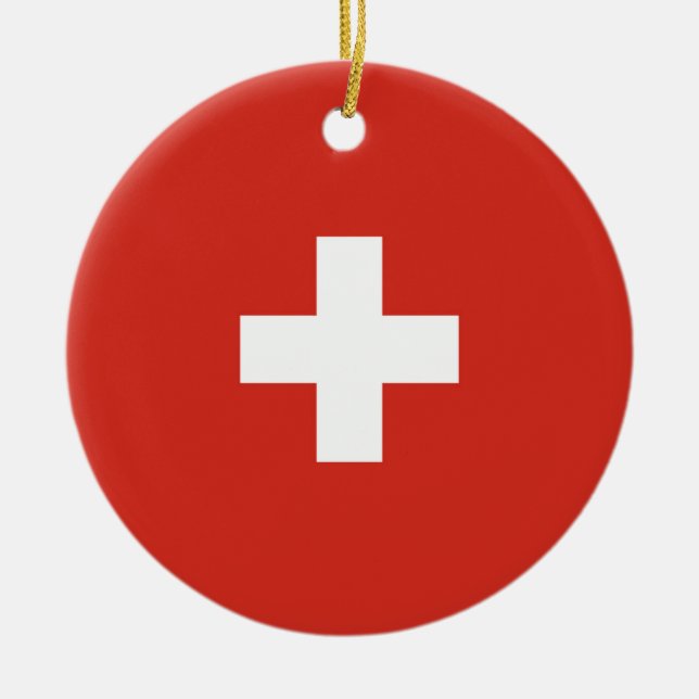 Schweiz Keramik Ornament (Vorne)
