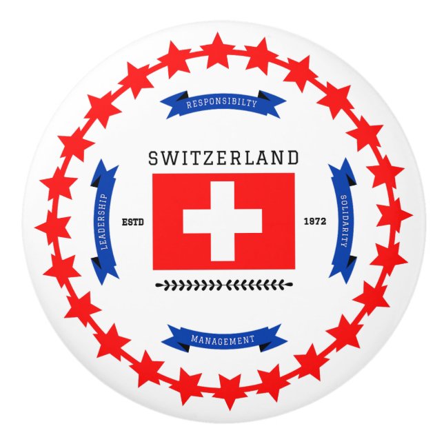 Schweiz Keramikknauf (Vorderseite)