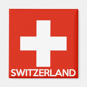 Schweiz Land Flaggen Symbol Name Text swiss Magnet