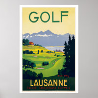 Schweiz Lausanne Vintage Reiseposter
