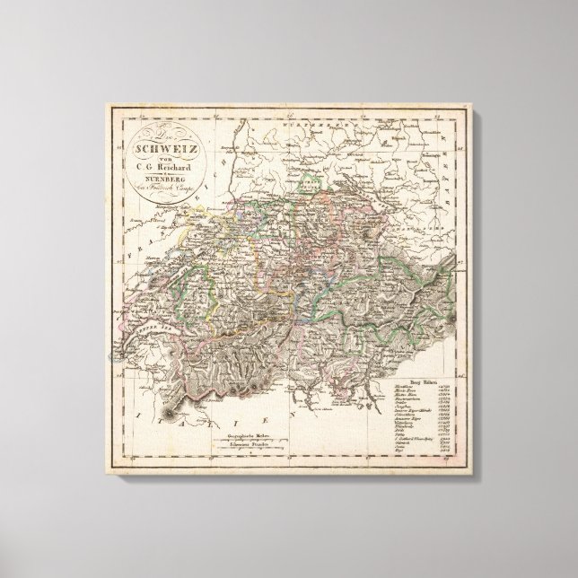 Schweiz Leinwanddruck (Vorderseite)