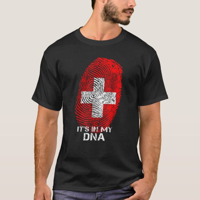 Schweiz Liebe der Schweizer Flagge T-Shirt (Vorderseite)