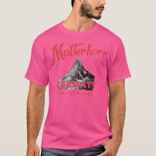 Schweiz Matterhorn Berg Vintage Schweizer Klettere T-Shirt