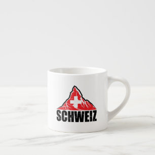 Schweiz Matterhorn Schweiz Flagge Vintage Espressotasse