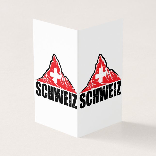 Schweiz Matterhorn Schweiz Flaggen Vintag (Vorderseite)