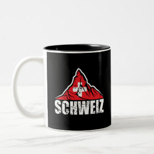 Schweiz Matterhorn Switzerland Vintage Zweifarbige Tasse