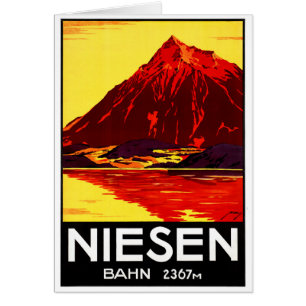 Schweiz Niesen Vintage Travel Poster restauriert