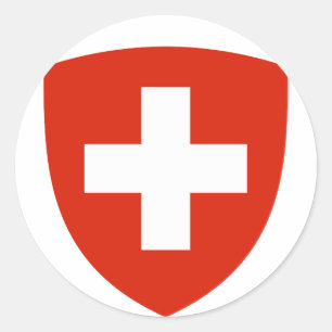 Schweiz Offizieller Wappen Heraldry Symbol Runder Aufkleber