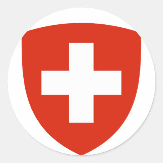 Schweiz Offizieller Wappen Heraldry Symbol Runder Aufkleber