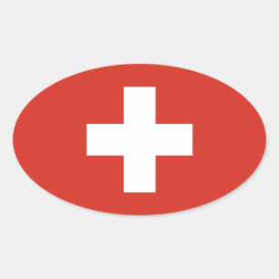 Schweiz Ovaler Aufkleber