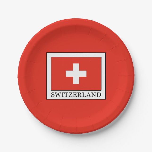 Schweiz Pappteller (Vorderseite)