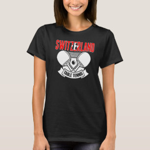 Schweiz Ping Pong Schweizer Tischtennis-Unterstütz T-Shirt