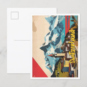 Schweiz Pop Kunst, Dichtung und Musik Postkarte