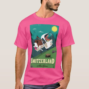 Schweiz Poster Baseball Sleeve T-Shirt