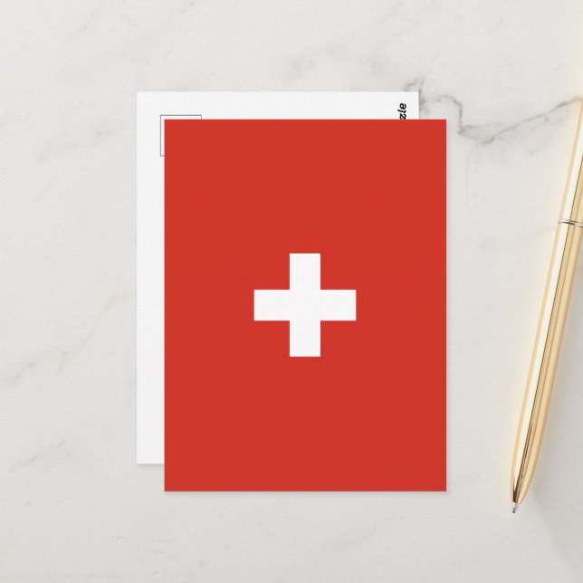 Schweiz Postkarte (Vorderseite/Rückseite Beispiel)
