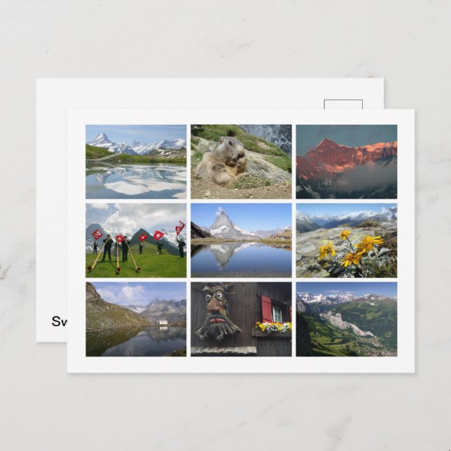 Schweiz Postkarte (Vorne/Hinten)