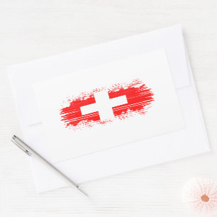 Schweiz Rechteckiger Aufkleber