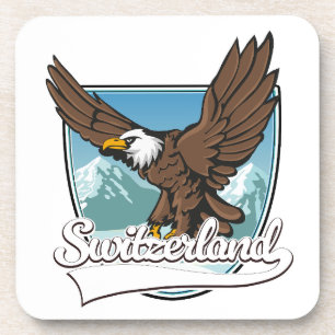 Schweiz Reise Logo Getränkeuntersetzer