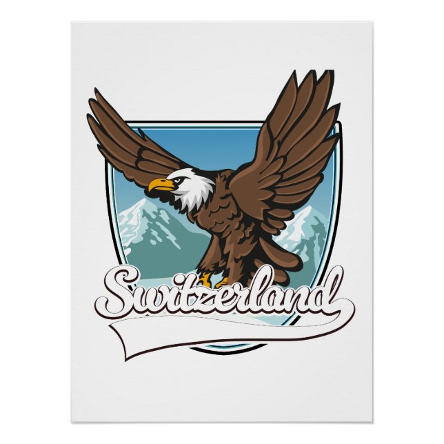 Schweiz Reise Logo Poster (Vorderseite)