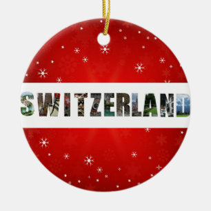 Schweiz Reisen Fotos Schneeflocken Weihnachten Keramik Ornament