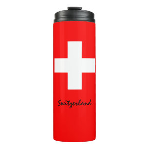 Schweiz Reisen Umarmung, patriotische Schweizer Fl Thermosbecher