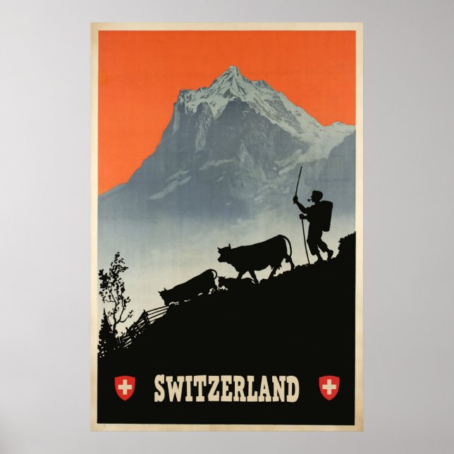 Schweiz, Reiseplakat Poster (Vorne)