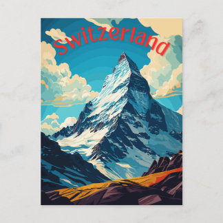 Schweiz Retro Matterhorn Postkarte