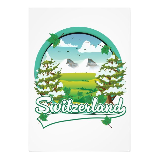 Schweiz Retrologo Fotodruck (Vorne)