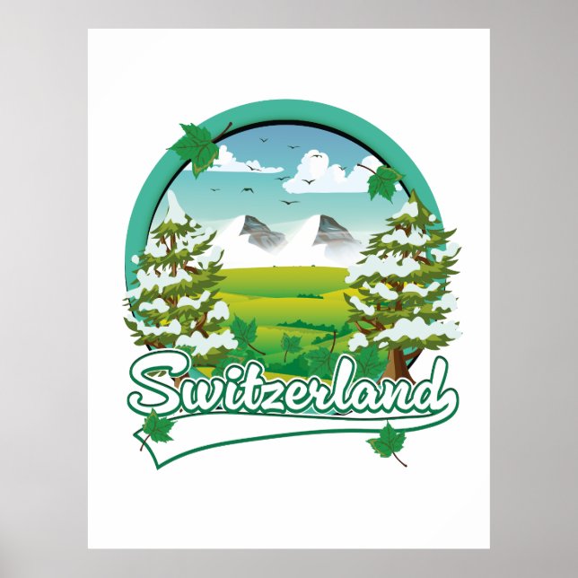 Schweiz Retrologo Poster (Vorne)