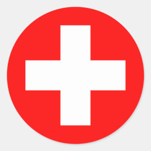 Schweiz Runder Aufkleber