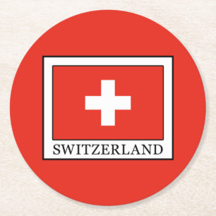 Schweiz Runder Pappuntersetzer
