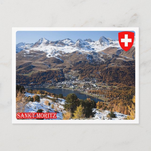 Schweiz - Saint Moritz - Postkarte (Vorderseite)