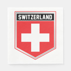 Schweiz-Schild Serviette