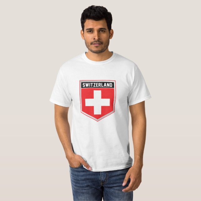 Schweiz-Schild T-Shirt (Vorne ganz)