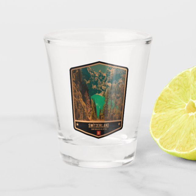 Schweiz Schnapsglas (Vorderseite)