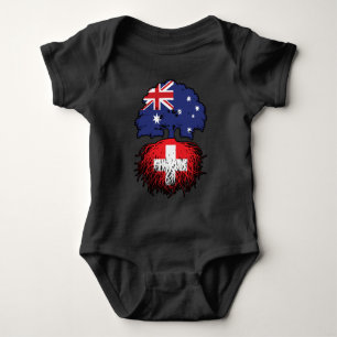 Schweiz Schweiz Australien Tree Roots Baby Strampler