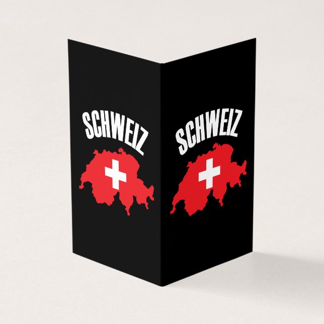 Schweiz Schweiz Karte Flag (Vorderseite)