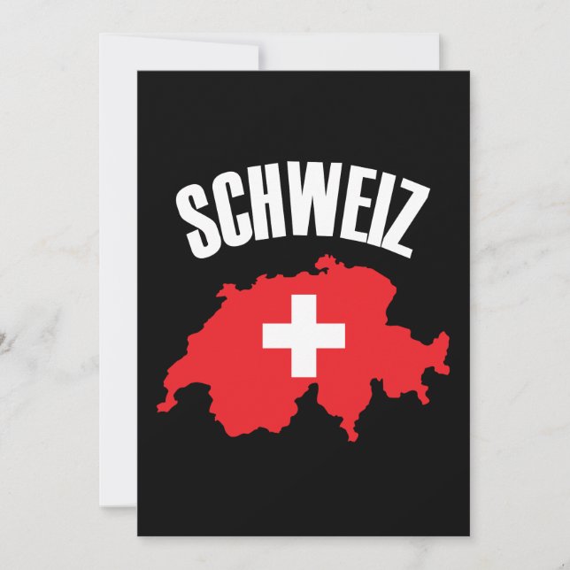 Schweiz Schweiz Karte Flag (Vorderseite)