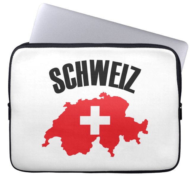 Schweiz Schweiz Karte Flag Laptopschutzhülle (Vorderseite)