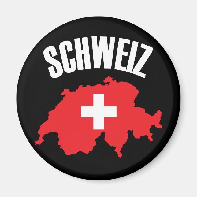 Schweiz Schweiz Karte Flag Magnet (Vorne)