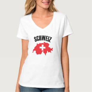 Schweiz Schweiz Karte Flag T-Shirt