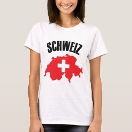 Schweiz Schweiz Karte Flag T-Shirt