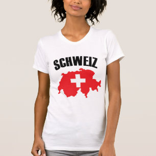 Schweiz Schweiz Karte Flag T-Shirt