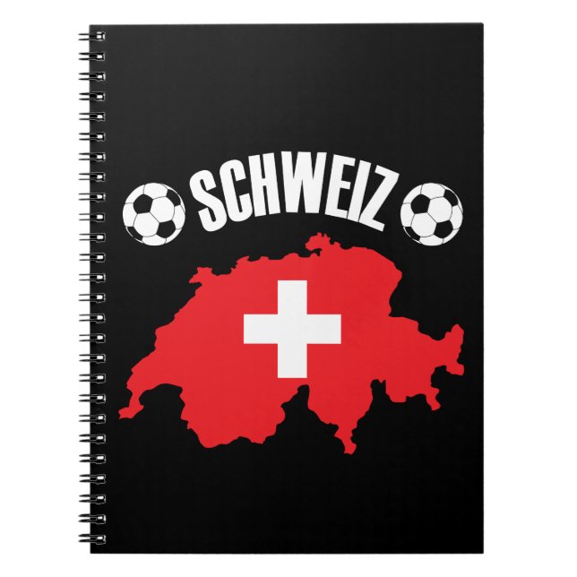 Schweiz Schweiz Map Soccer Notizblock (Vorderseite)