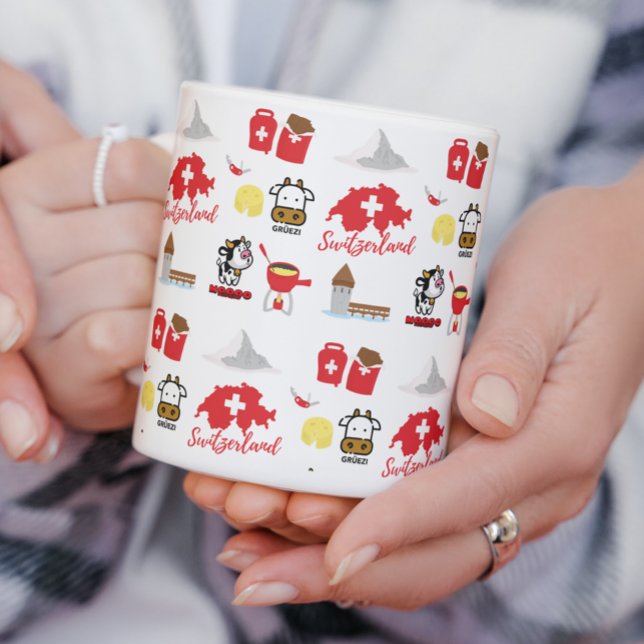 Schweiz - Schweiz Souvenir Icons Tasse (Von Creator hochgeladen)